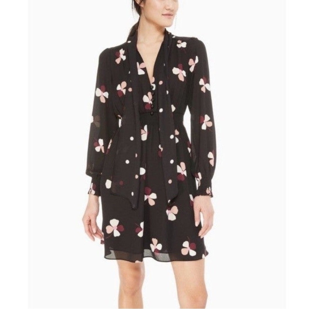 Kate Spade Black Graphic Floral Dress